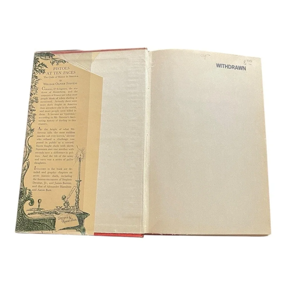 1940 Pistols At Then Paces Code Of Honor In America William Oliver Stevens ExLib